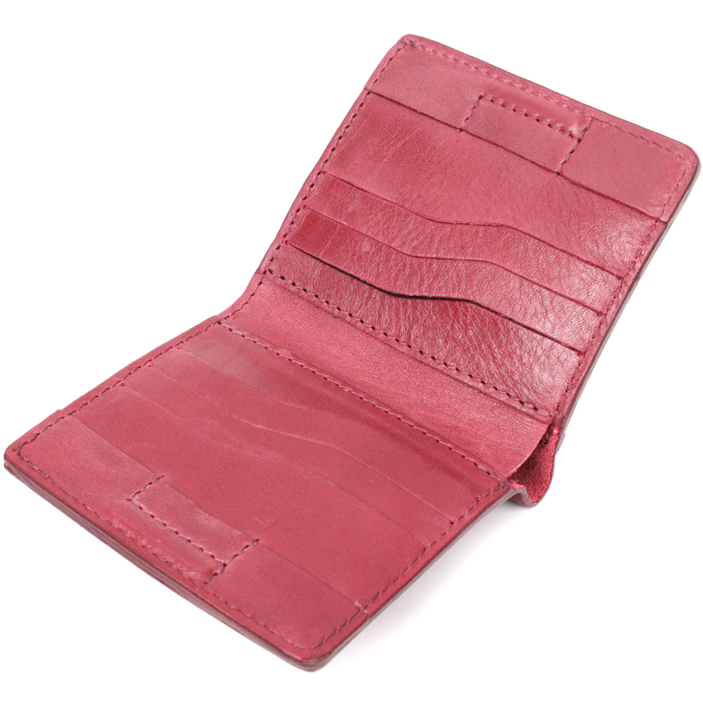 Гаманець Grande Pelle З натуральної шкіри Бордовий (16798) - зображення 5