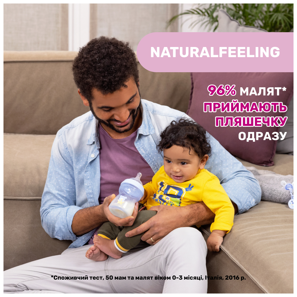 Пляшечка для годування Chicco Natural Feeling силікон середній потік 250мл рожева (81323.10) - зображення 5