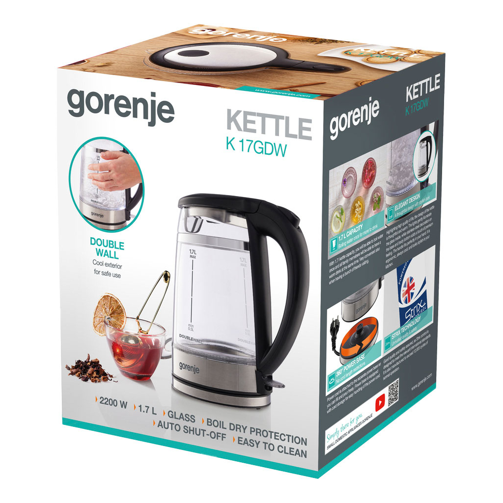 Електрочайник Gorenje K17GDW - зображення 11