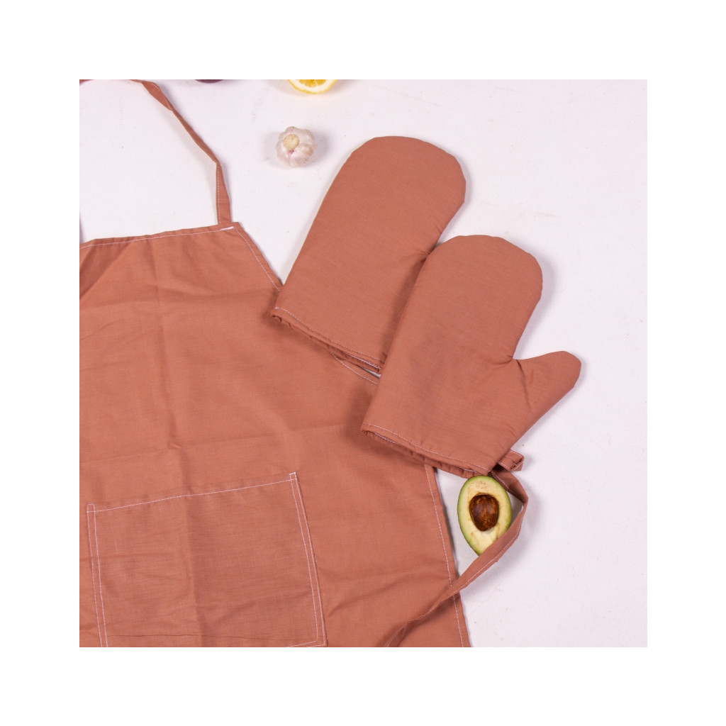 Фартух MirSon Набір 15-1511 Federica бязь дві прихватки + дві рукавички-прихватки + фартух (2200006752677) - изображение 4