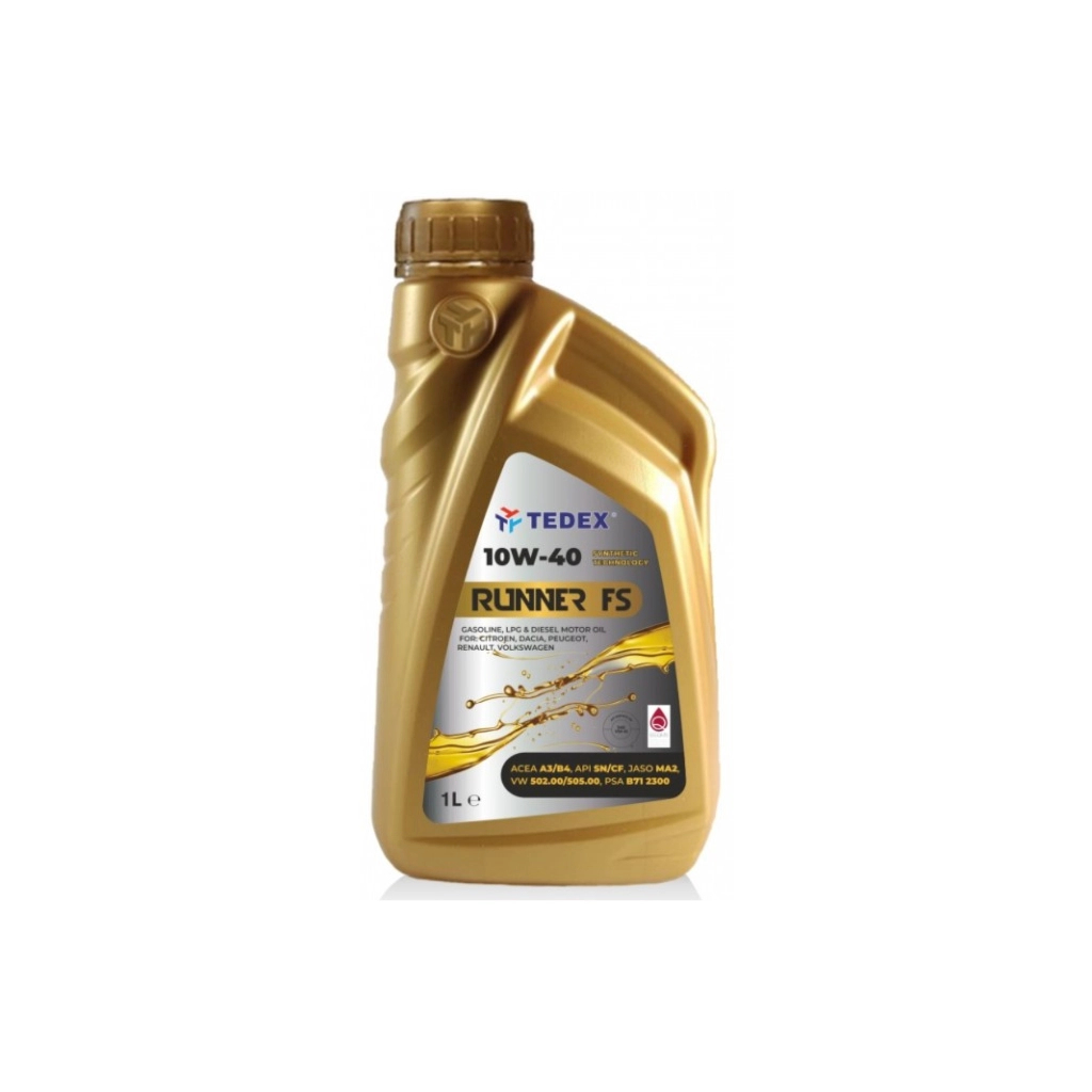 Моторна олива TEDEX RUNNER (FS) SN/SM/CF 10W40 1л - зображення 1