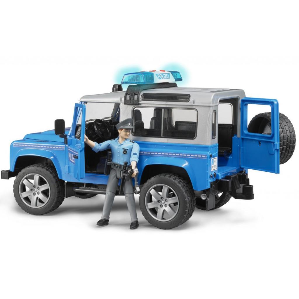 Спецтехніка Bruder Джип поліцейський Land Rover Defender і фігурка поліцейськог (02597) - зображення 2