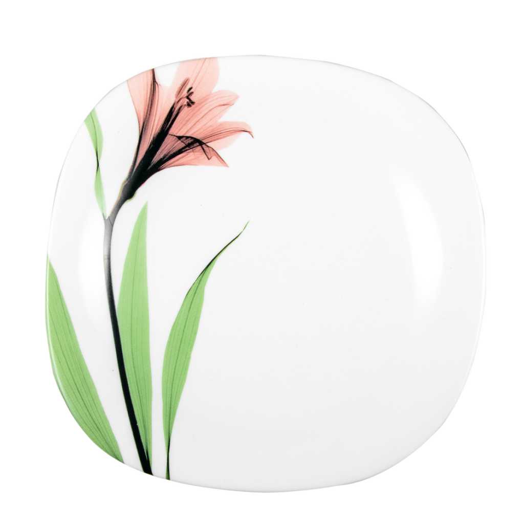 Тарілка Vittora Square Рожева Лілія 21,5 см Десертна (V-215Spl) - зображення 1