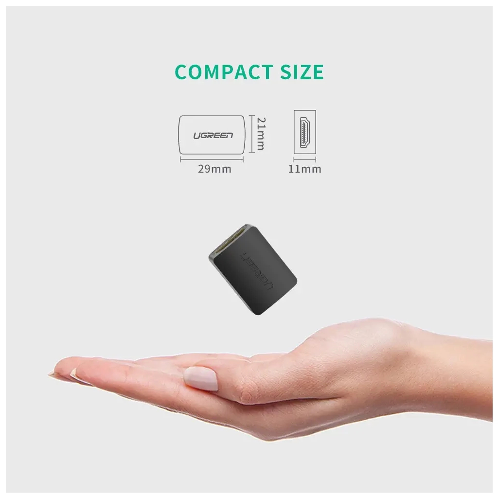 Перехідник HDMI F to HDMI F 4K 60Hz black Ugreen (20107) - зображення 4