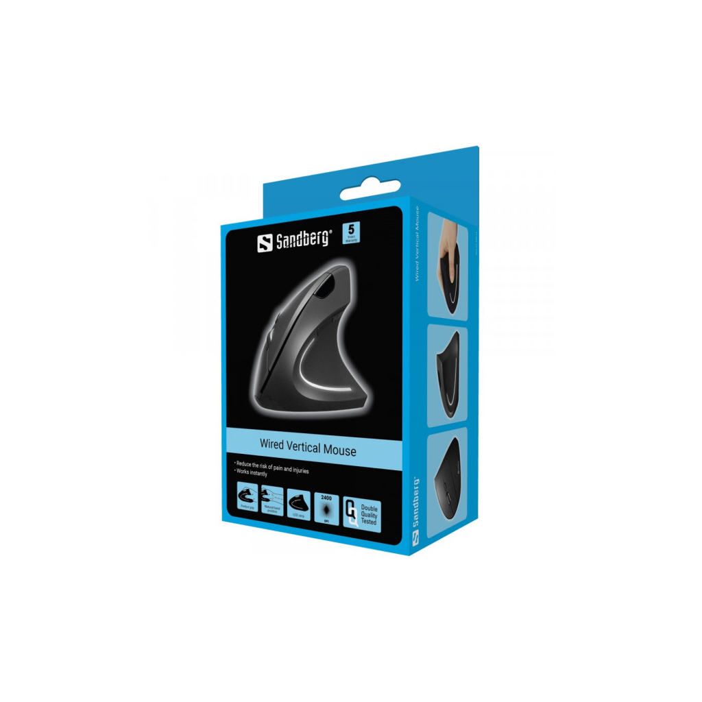 Мишка Sandberg Vertical Mouse Pro USB Black (630-14) - зображення 4
