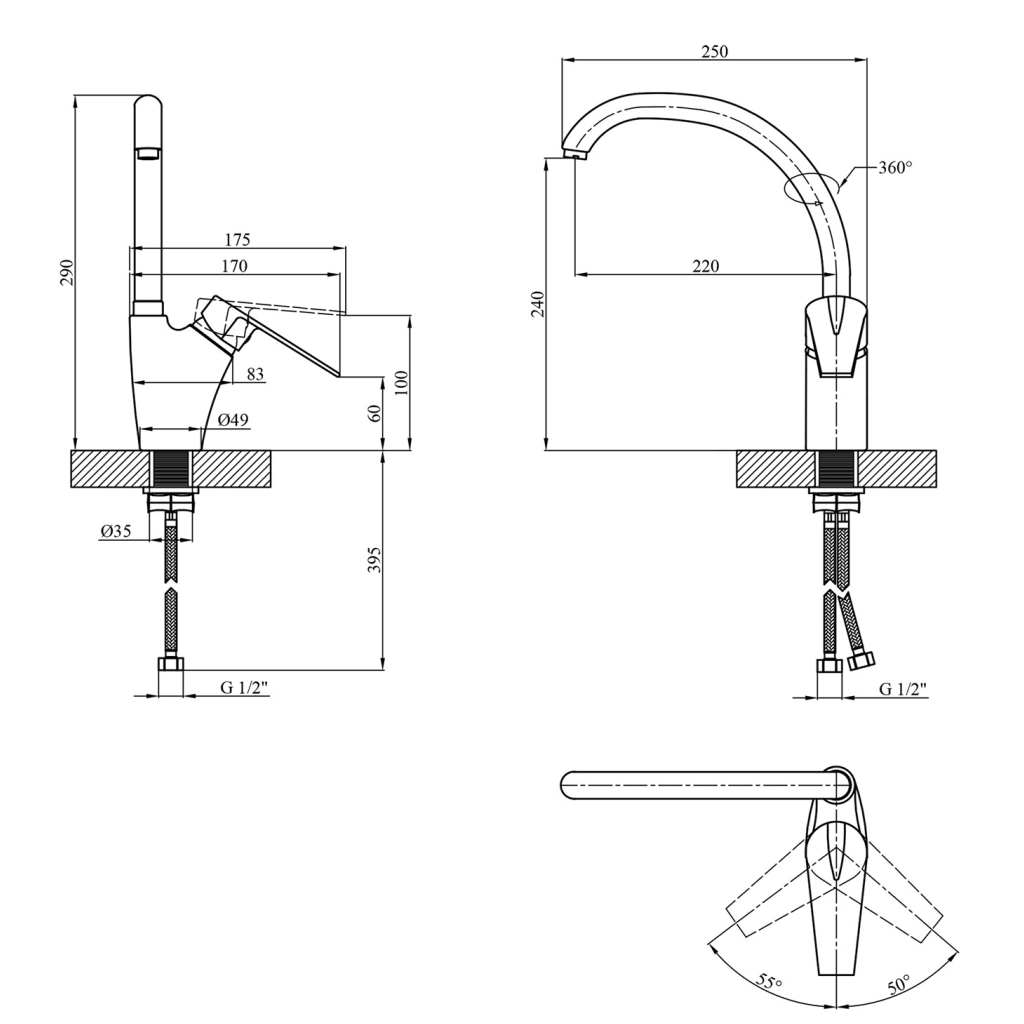 Змішувач Kroner Odra-C034 - зображення 8