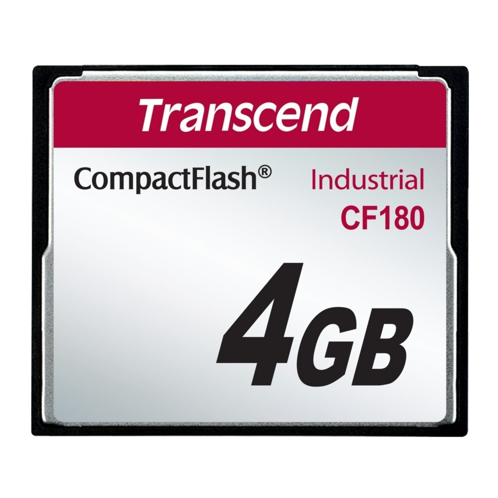 Карта пам'яті Transcend CF180 4ГБ 180X SuperMLC Промислового класу (TS4GCF180) - зображення 1