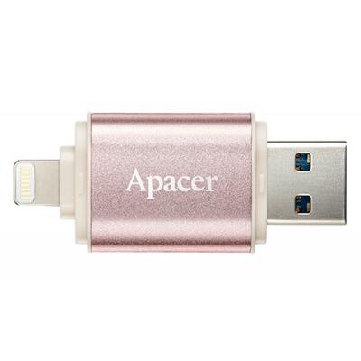 USB флеш накопичувач Apacer 64GB AH190 Rose Gold USB 3.1/Lightning (AP64GAH190H-1) - зображення 4