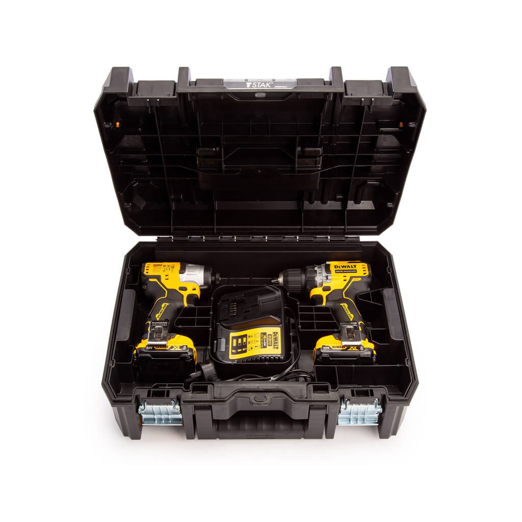 Набір електроіструментів DeWALT 2 од. 12 В XR Li-lon, вага 5.1 кг, кейс TSTAK, 2 АКБ та ЗП (DCK2110L2T) - изображение 8