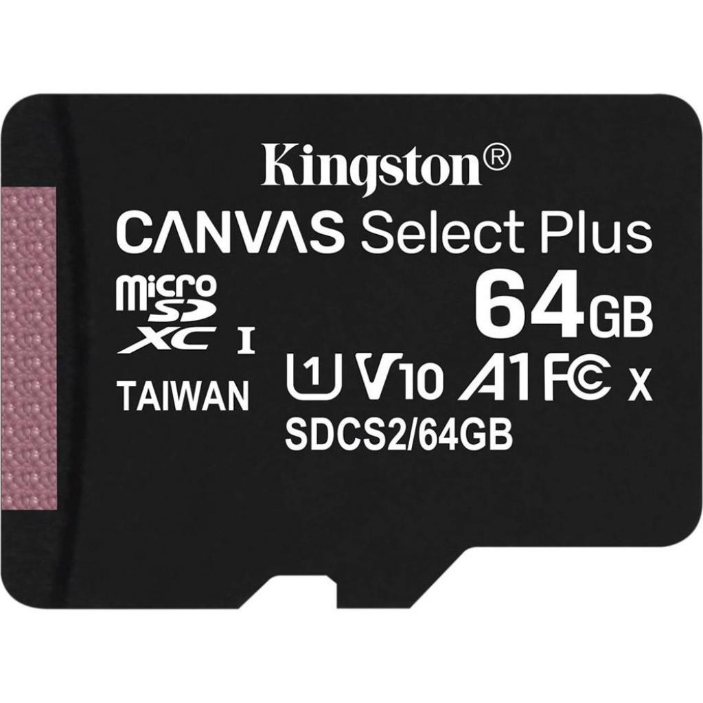 Карта пам'яті Kingston 64GB micSDXC class 10 A1 Canvas Select Plus (SDCS2/64GB) - зображення 2