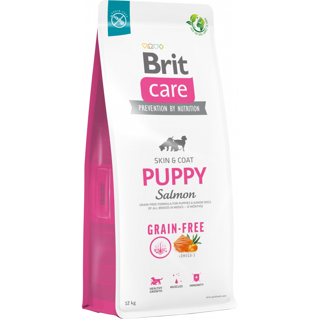 Сухий корм для собак Brit Care Dog Grain-free Puppy з лососем 12 кг (8595602558803) - зображення 1