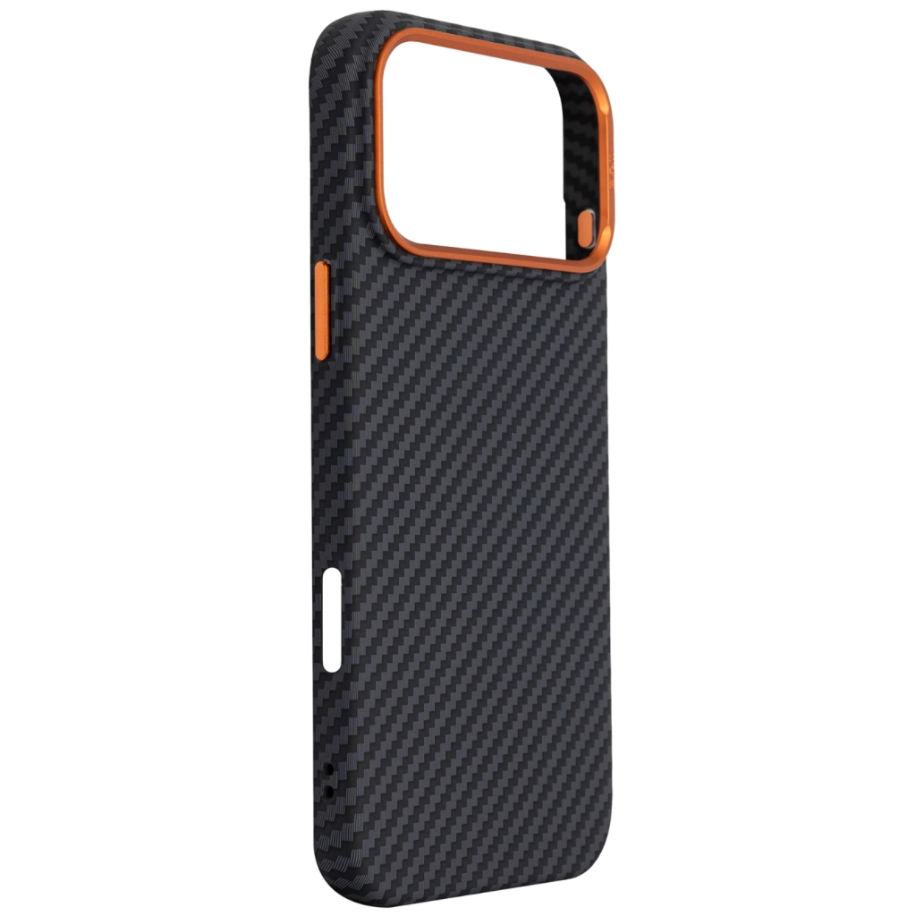 Чохол до мобільного телефона Armorstandart LikeCarbon2 SE MagCase Apple iPhone 17 Pro Max Black Orange (ARM89162) - зображення 3