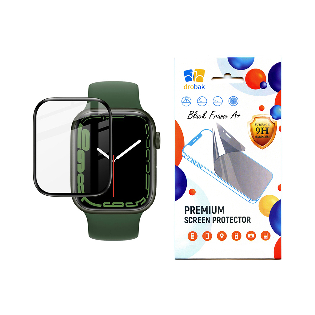 Скло захисне Drobak Apple Watch Series 9 45mm Black Frame A+ (323211) - зображення 1