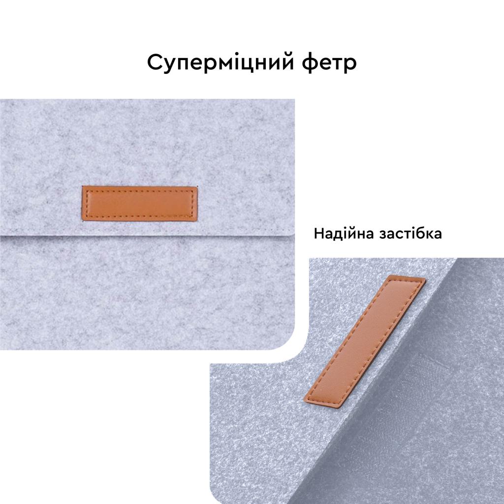 Чохол до ноутбука AirOn 15,6" Premium Grey (4822356710622) - зображення 7