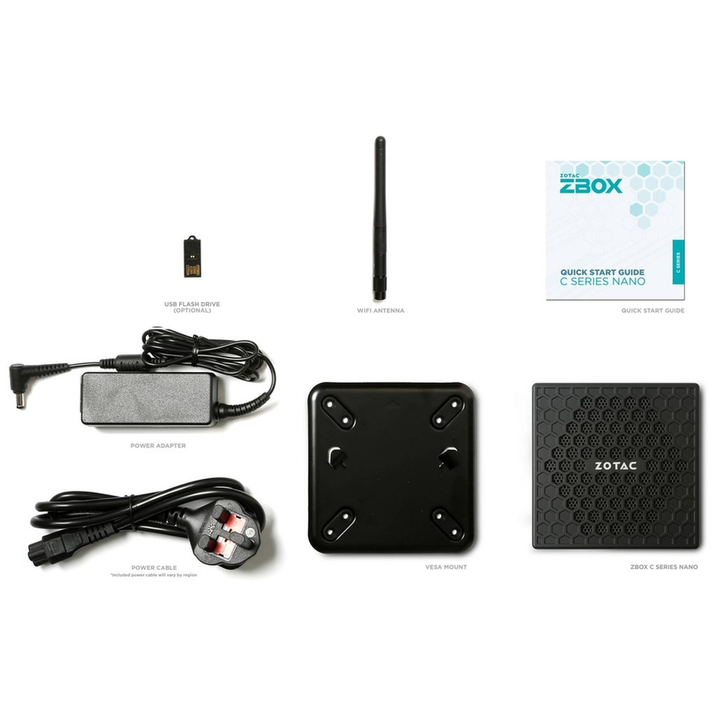 Комп'ютер Zotac CI337 nano / Intel N100, M.2 PCIe 3.0 x1/SATA SSD слот (2242), 2.5" SATA (ZBOX-CI337NANO-BE) - зображення 6