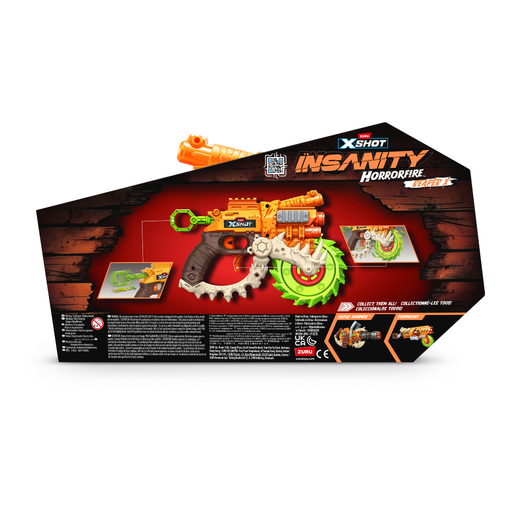 Іграшкова зброя Zuru Бластер X-Shot Insanity horrorfire Reaper-x (36730) - изображение 9