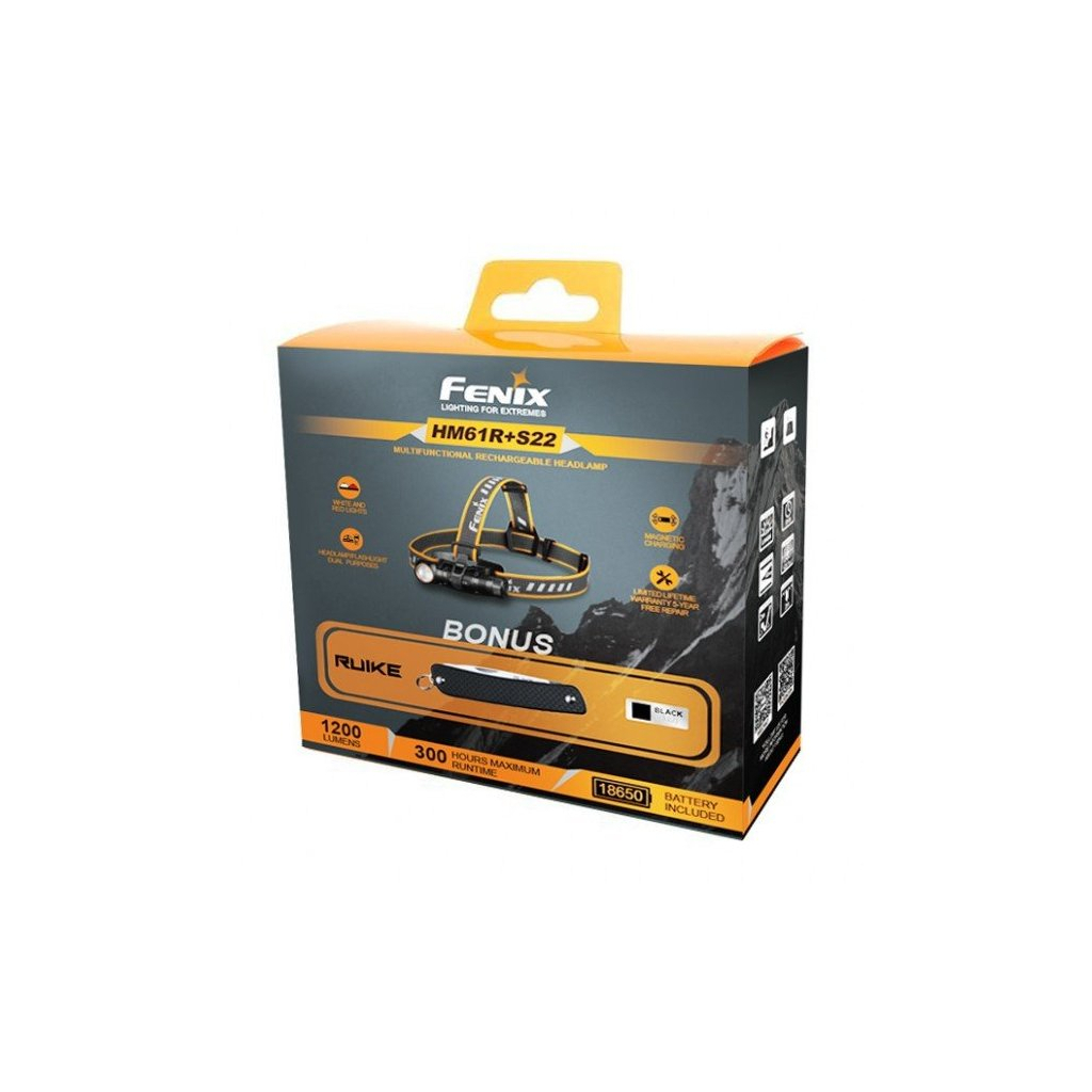 Ліхтар Fenix HM61R + Ніж Ruike S22 Black (HM61RS22bk) - зображення 8