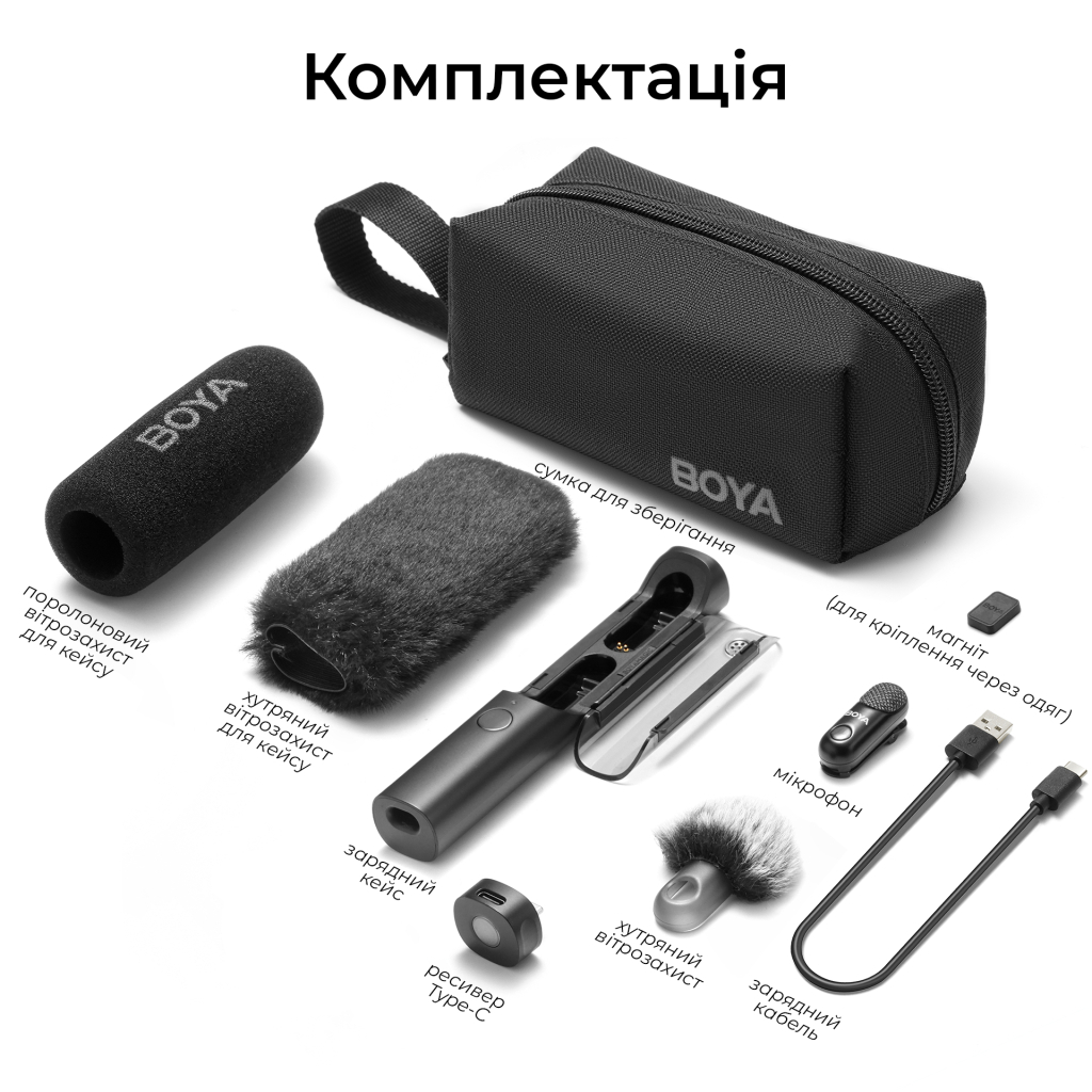 Мікрофон Boya Magic-07 Type-C Black (Magic-07) - изображение 16