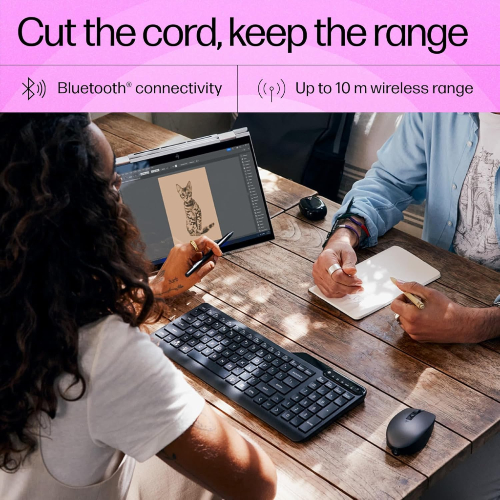 Клавіатура HP 460 Multi-Device Bluetooth UA Black (7N7B8AA) - зображення 3