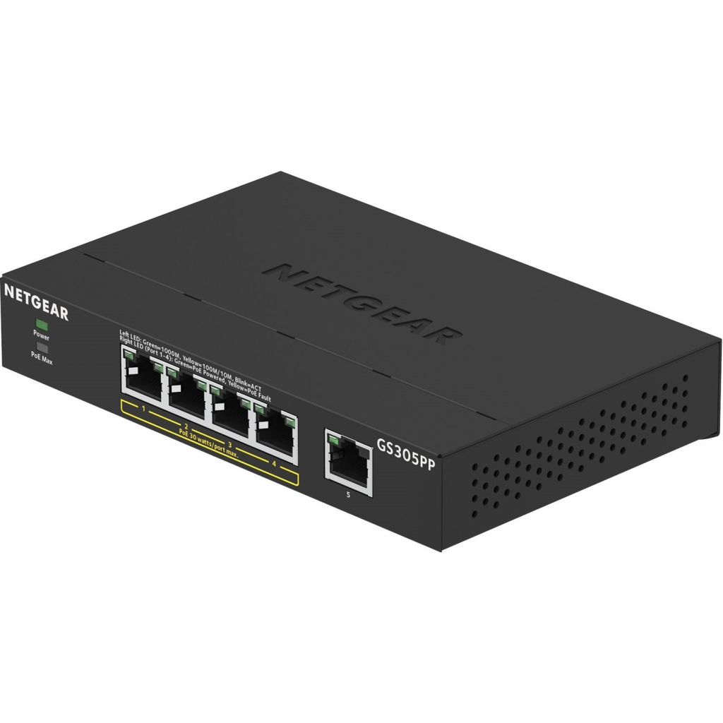 Комутатор мережевий Netgear GS305PP-100PES - зображення 3