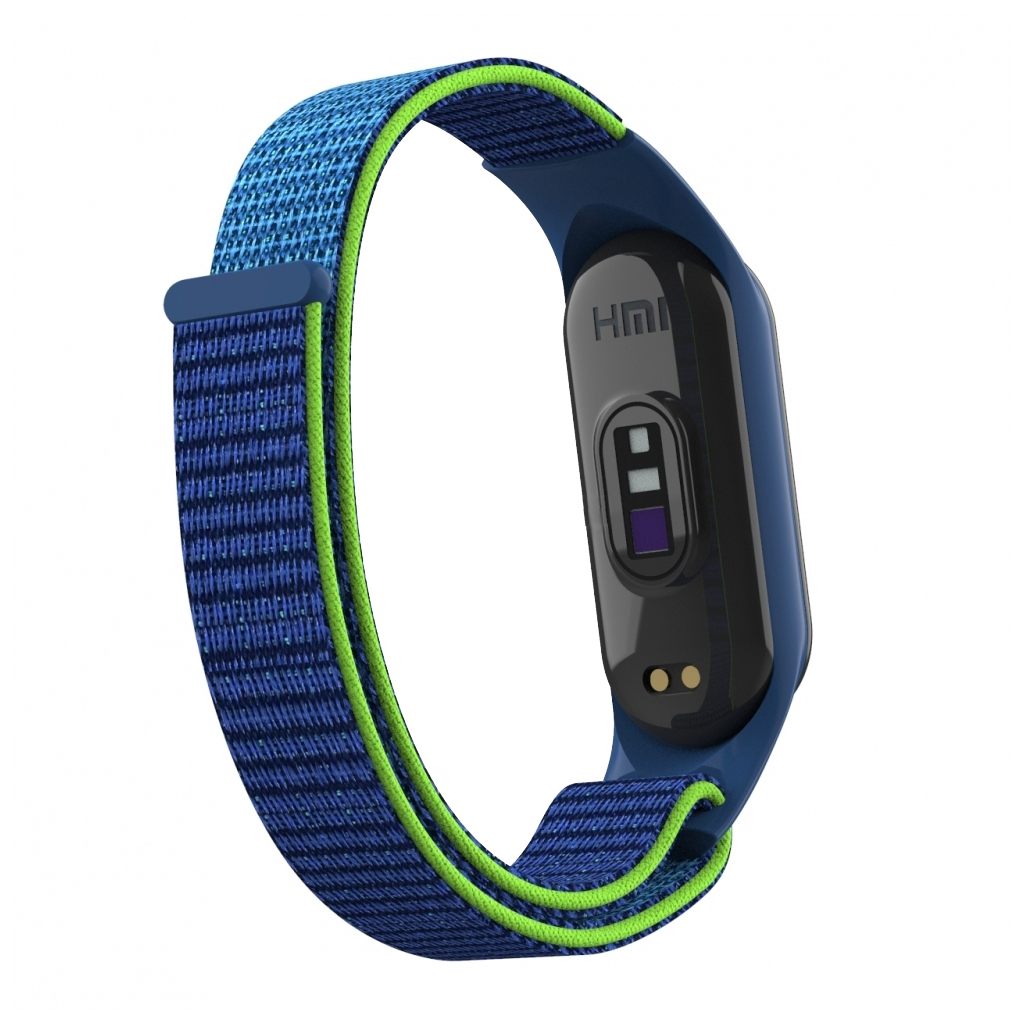Ремінець до фітнес браслета Armorstandart нейлоновий для Xiaomi Mi Band 7/6/5/4 Blue/Green (ARM67844) - зображення 2
