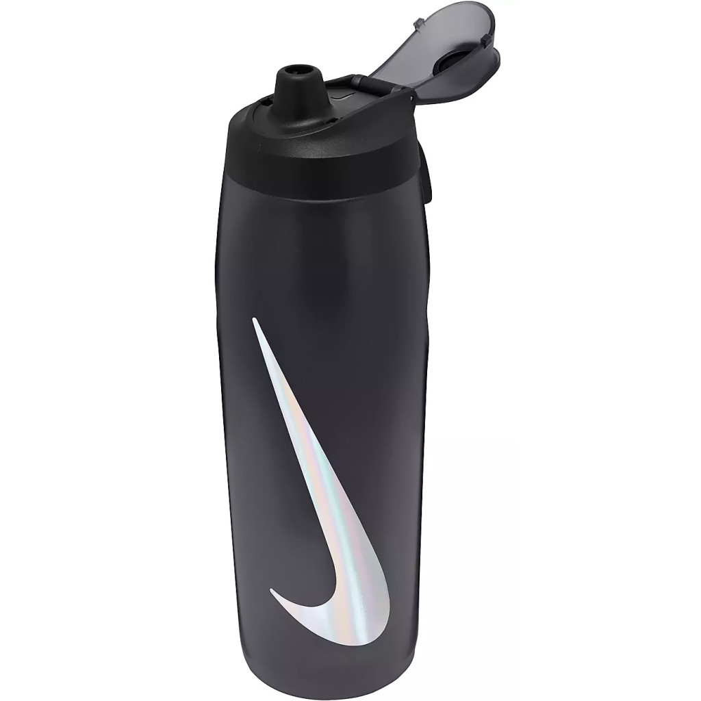 Пляшка для води Nike Refuel Bottle Locking Lid 32 OZ антрацит, чорний, сріблястий 946 мл N.100.7670.054.32 (887791747525) - зображення 1