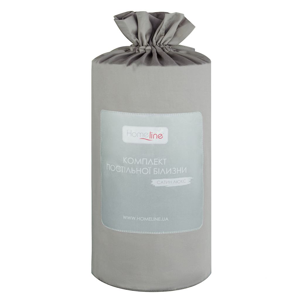 Постільна білизна Home Line Сатин Люкс (сірий) сімейний (155271) - зображення 2