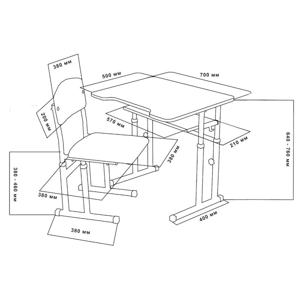 Парта зі стільцем Sector Сопрано Бук трансформер (Сопрано Бук) - изображение 11