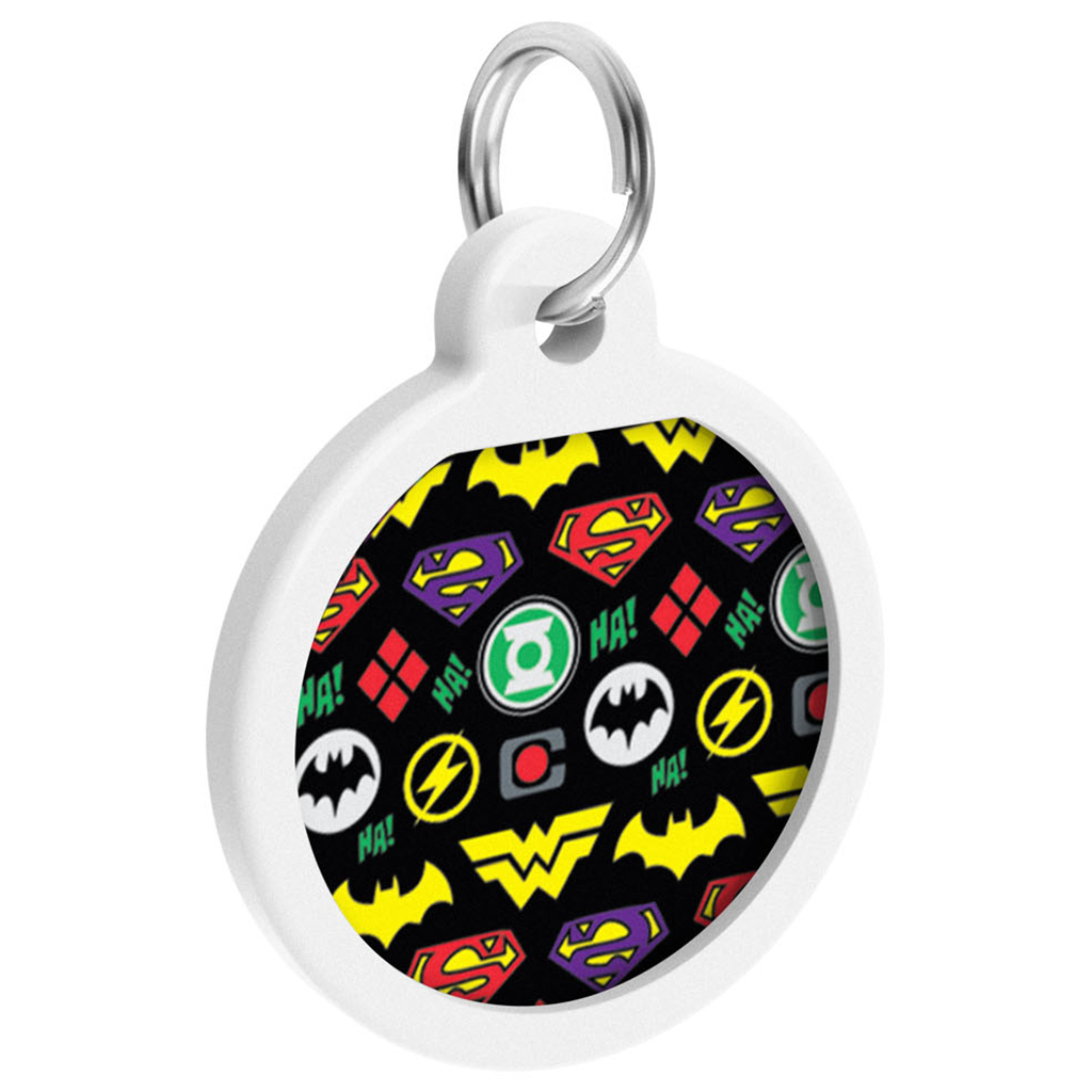 Адресник для тварин WAUDOG Smart ID з QR паспортом "Супергерої логоманія", круг 25 мм (0625-1014ru-eng) - зображення 2