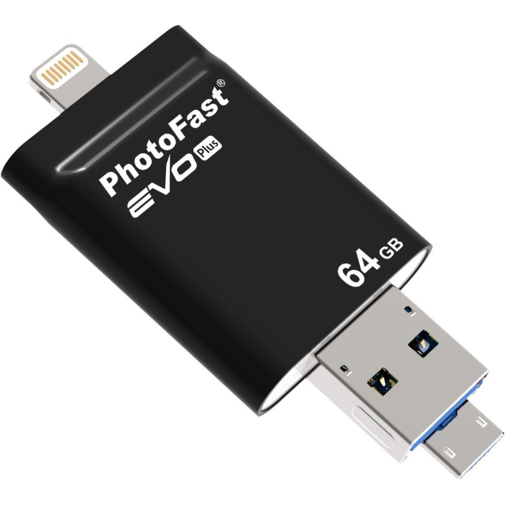 USB флеш накопичувач PhotoFast 64GB i-Flashdrive EVO Plus Black USB3.0-microUSB/Lightning (EVOPLUS64GBU3) - зображення 6