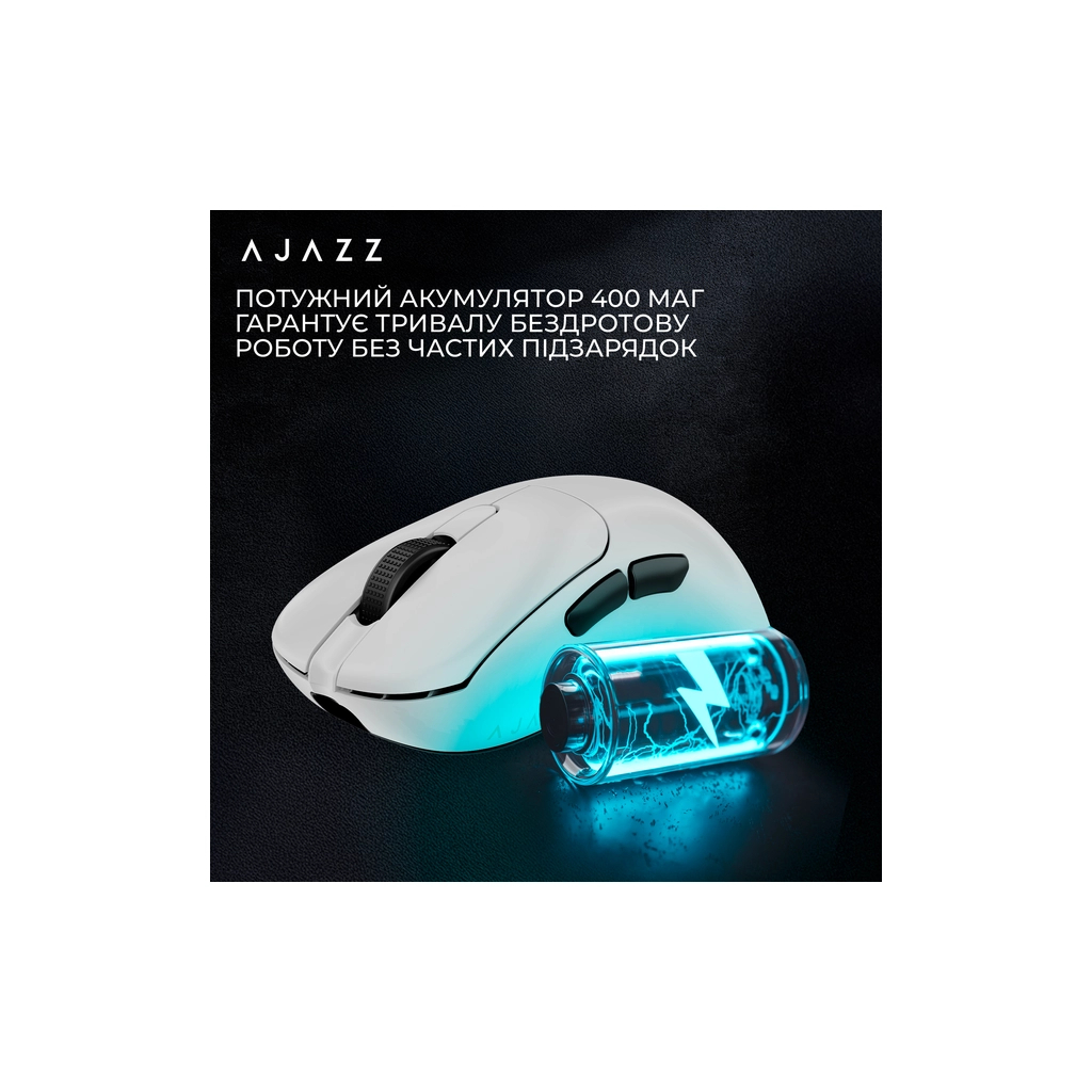 Мишка Ajazz AJ179PRO Wireless/Bluetooth/USB Charging Dock White (AJ179-PRO-W) - зображення 10