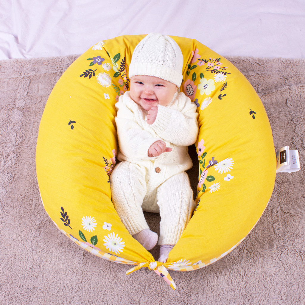 Подушка MirSon для вагітних та годування №8326 Print Line 17-0428 Indian summer Бязь 30х170х20 см (2200006200512) - зображення 1