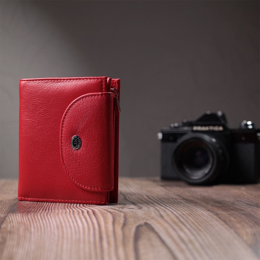 Гаманець ST Leather З натуральної шкіри Червоний (22712) - зображення 10