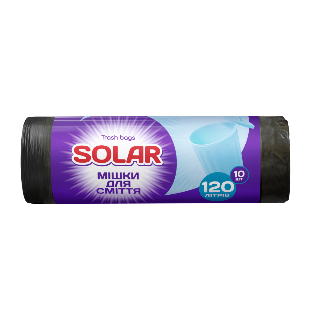 Пакети для сміття Solar Household 120 л 10 шт. (4820269930070) - зображення 1