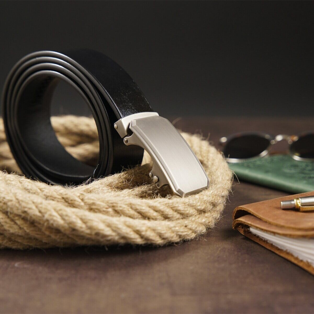 Ремінь Vintage Чоловічий з автоматичною пряжкою Чорний (20275) - зображення 7