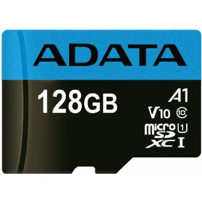 Карта пам'яті ADATA 128GB microSD class 10 UHS-I A1 Premier (AUSDX128GUICL10A1-R) - зображення 1