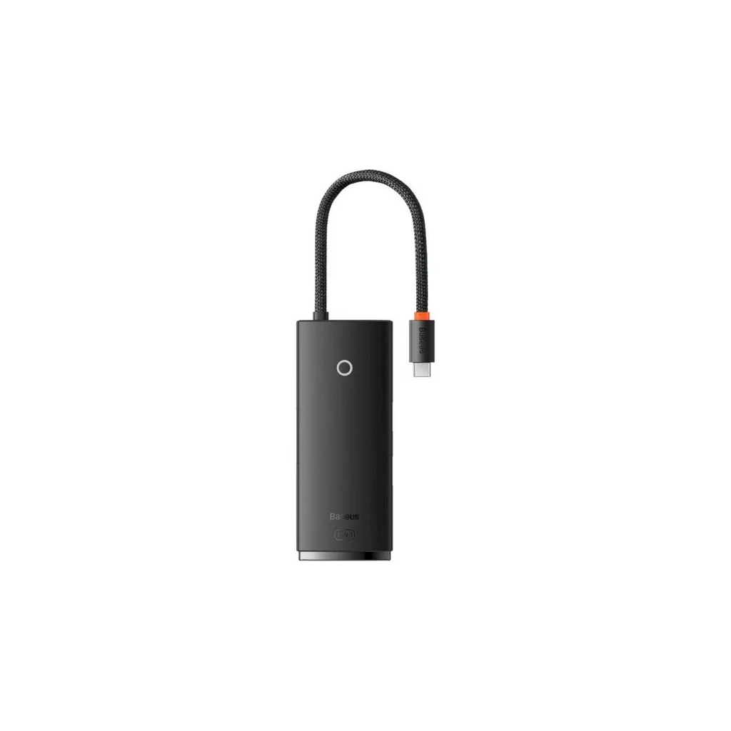 Концентратор Baseus USB-C 6-in-1 HDMI + 2xUSB 3.0 + PD + SD/TF black (WKQX050101) - зображення 1