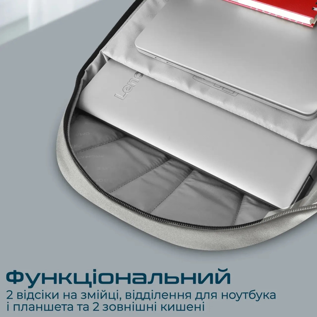 Рюкзак для ноутбука Promate 15.6" Birger grey (birger.grey) - зображення 5