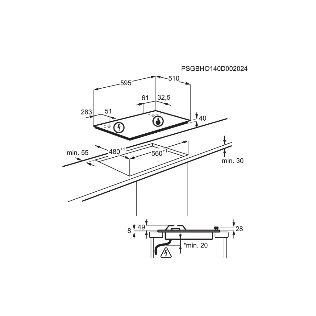 Варочна поверхня Electrolux EGH6343RON - зображення 4