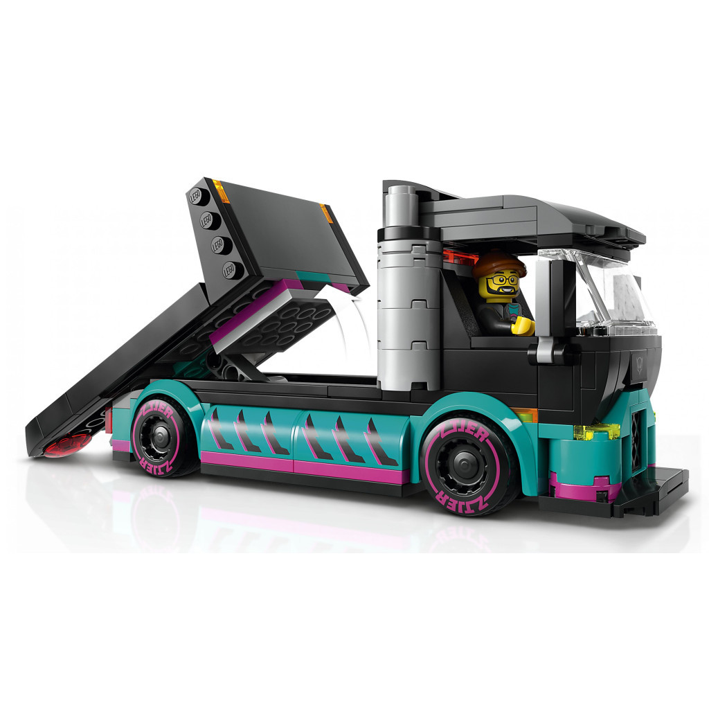 Конструктор LEGO City Автомобіль для перегонів й автовоз 328 деталей (60406) - зображення 6