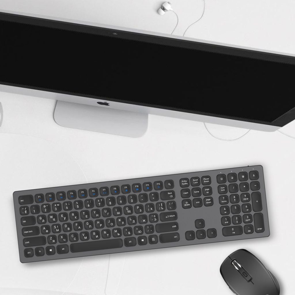 Клавіатура OfficePro SK1550 Wireless Black (SK1550B) - зображення 8