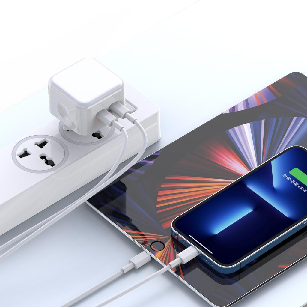 Зарядний пристрій XO QC 3.0 L102 35W/2 USB-C White (XO-L102-WH) - зображення 2