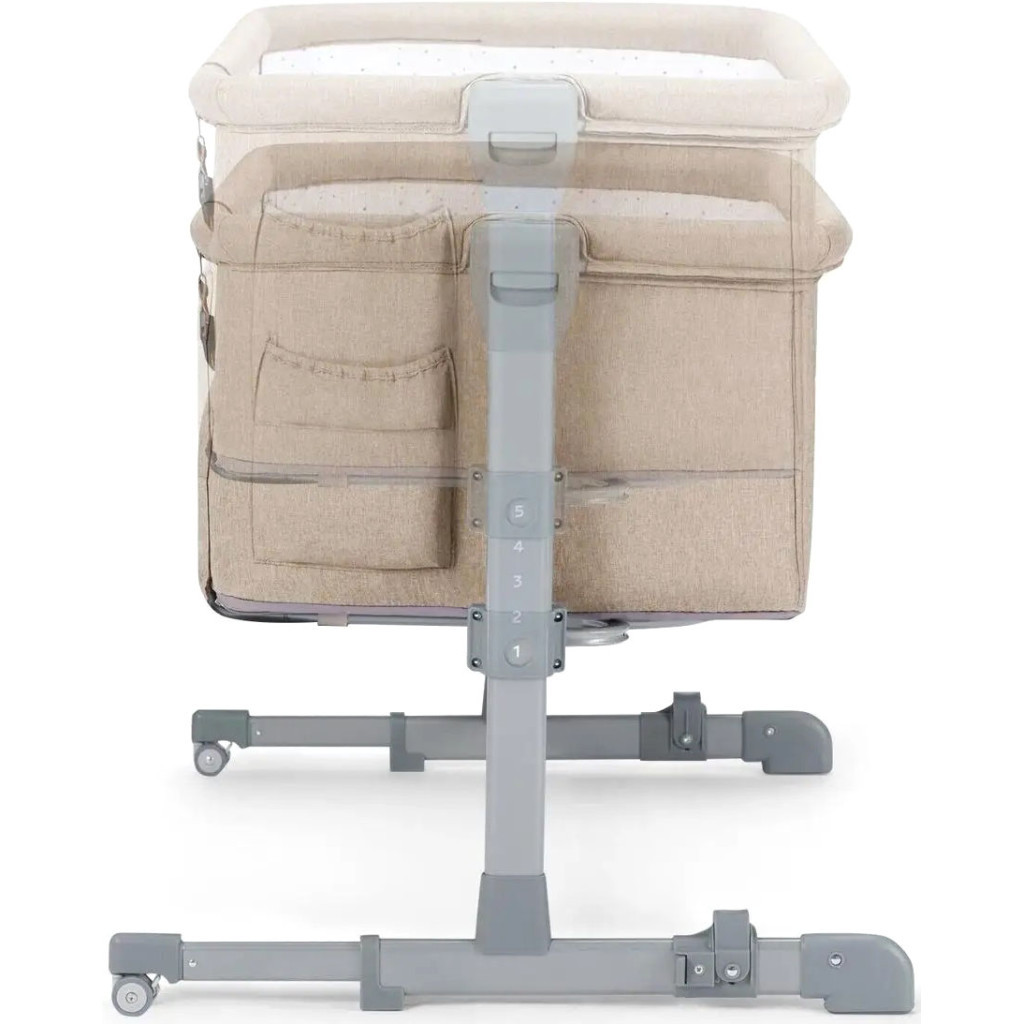 Ліжечко Kinderkraft Приставне ліжечко-люлька Neste Up 2 Beige (5902533924530) - изображение 6