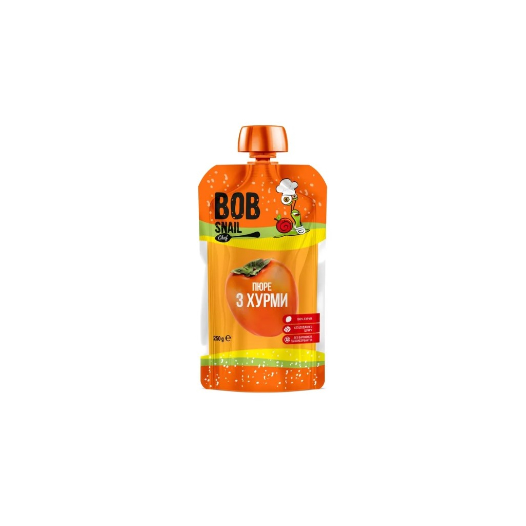 Дитяче пюре Bob Snail Равлик Боб З хурми 250 г (4820219343967) - зображення 1