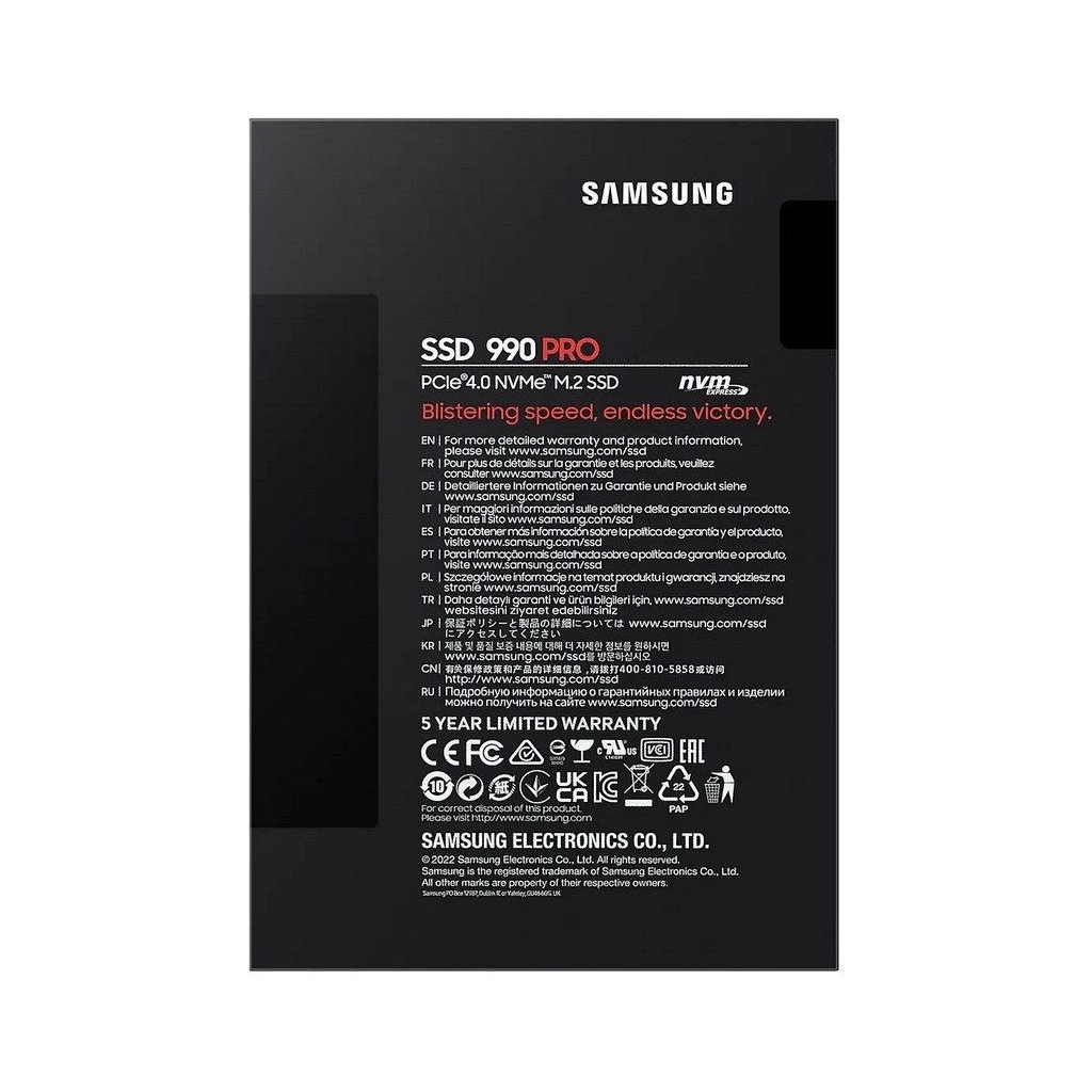 Накопичувач SSD M.2 2280 2TB 990 PRO Samsung (MZ-V9P2T0BW) - изображение 6