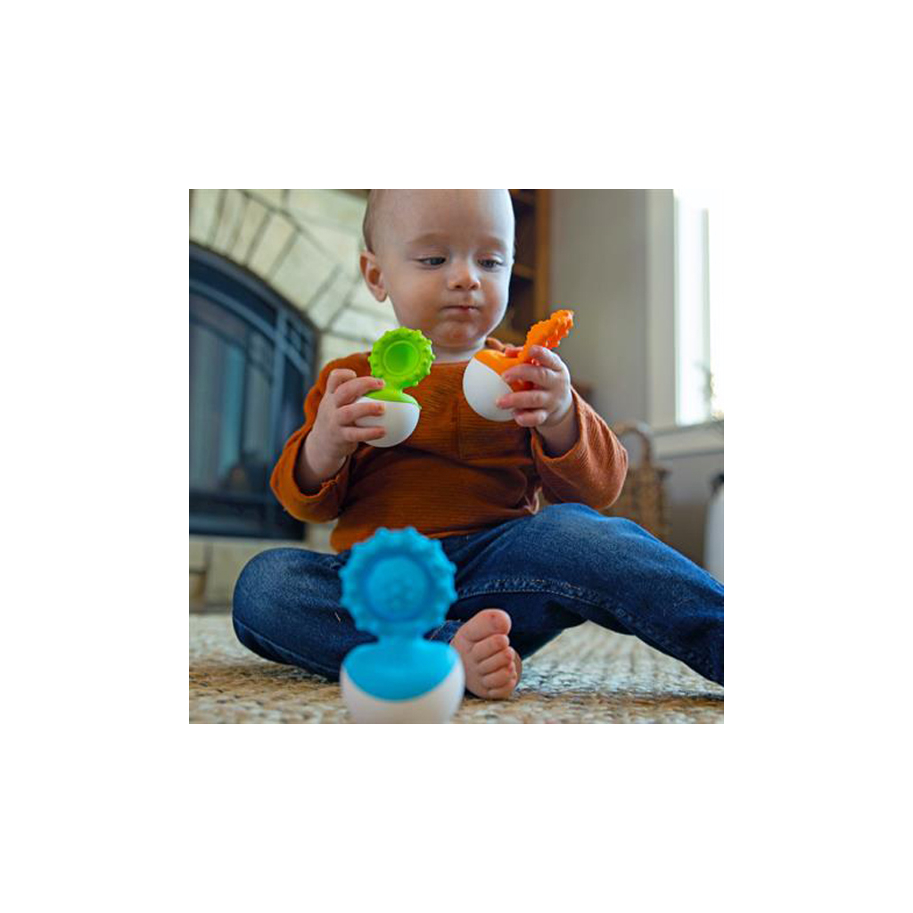 Брязкальце Fat Brain Toys прорізувач-неваляшка dimpl wobl зелений (F2173ML) - зображення 3