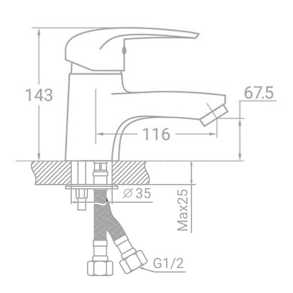 Змішувач TAU SM-2A144C (9843000) - зображення 3