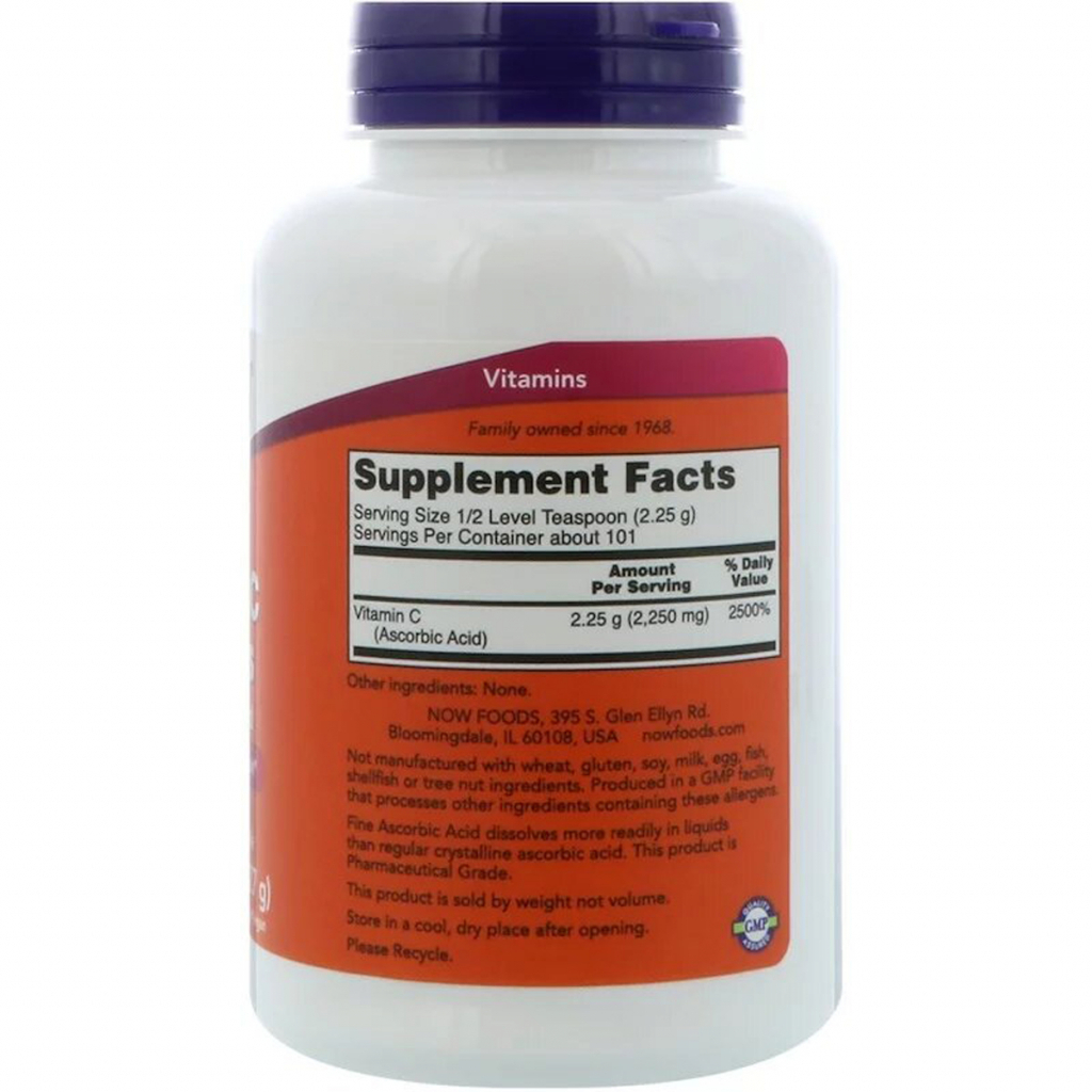 Вітамін Now Foods Вітамін С, Кристали, Vitamin C Crystals, 8 oz (227 гр) (NOW-00790) - зображення 2