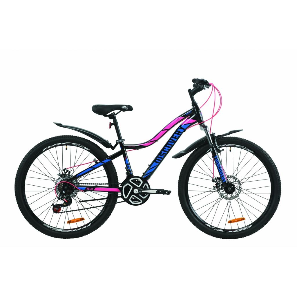 Велосипед Discovery 26" KELLY AM DD рама-16" St 2020 чорно-малиновий з блакитним (OPS-DIS-26-260) - зображення 1