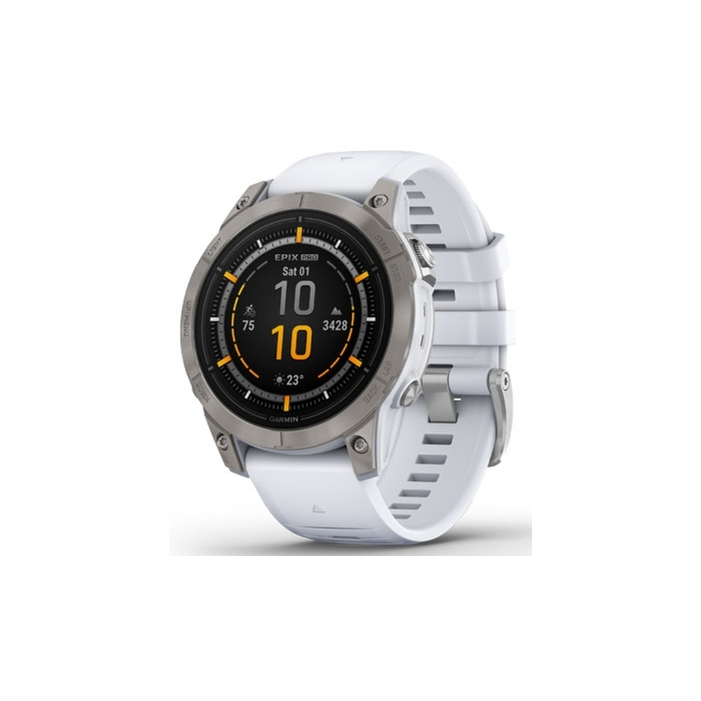 Смарт-годинник Garmin EPIX PRO (g2), 47, Saph, Ti Whitestone, GPS (010-02803-21) - зображення 1